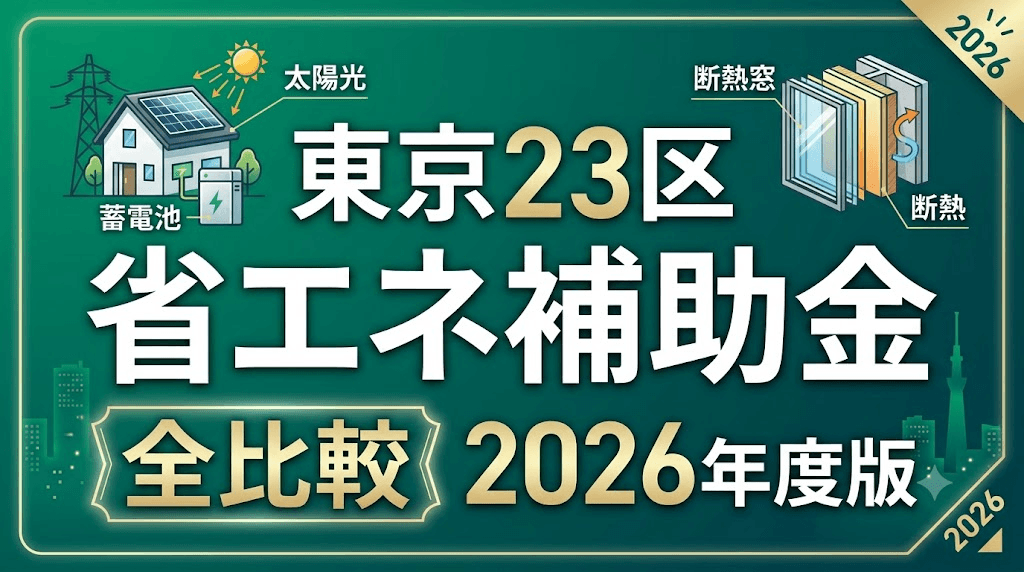 東京23区 省エネ補助金比較2026年度版