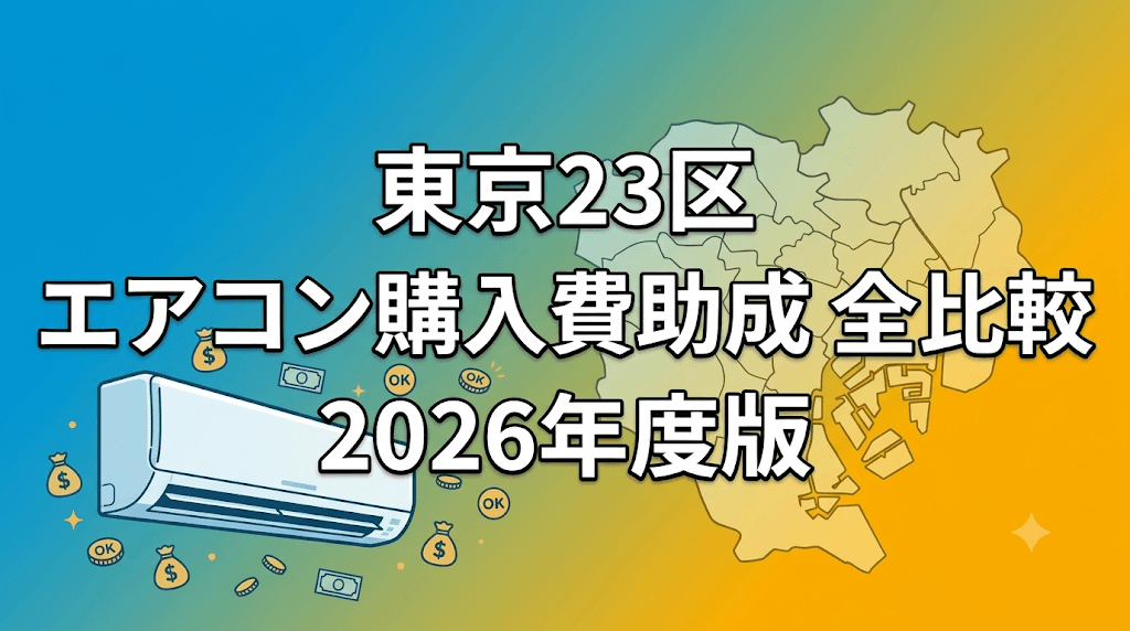 東京23区 エアコン購入費助成 全比較 2026年度版