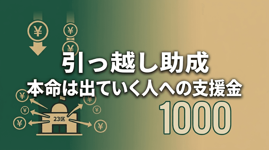 東京都 23区 引っ越し助成金 移住支援金 定住促進 2026年度